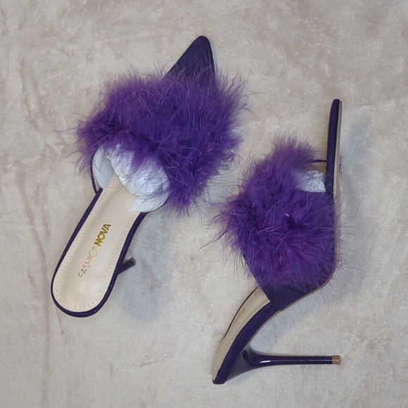 👣MELANTHA🩵 Feather Mules - Picture 6 of 16